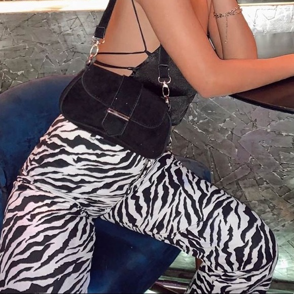 Motel Rocks Zebra Print Flare Pants - Picture 6 of 9